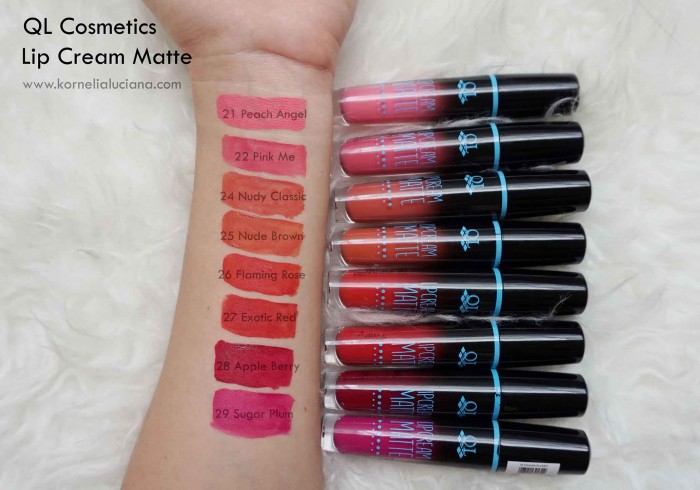 QL MATTE LIP CREAM REVIEW AND SWATCHES BAHASA INDONESIA 