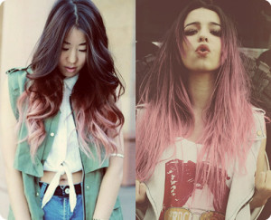 black-and-pink-ombre-hair-color