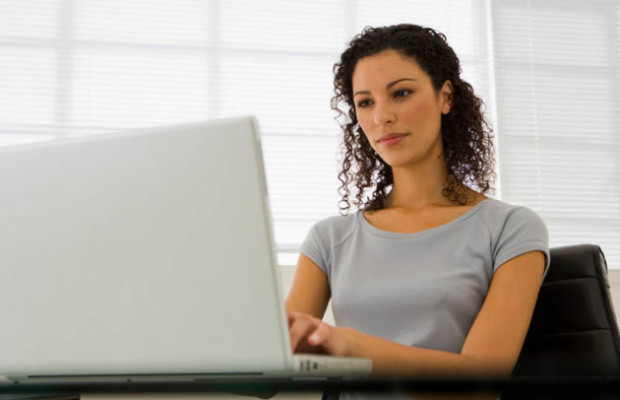 Woman with a laptop computer