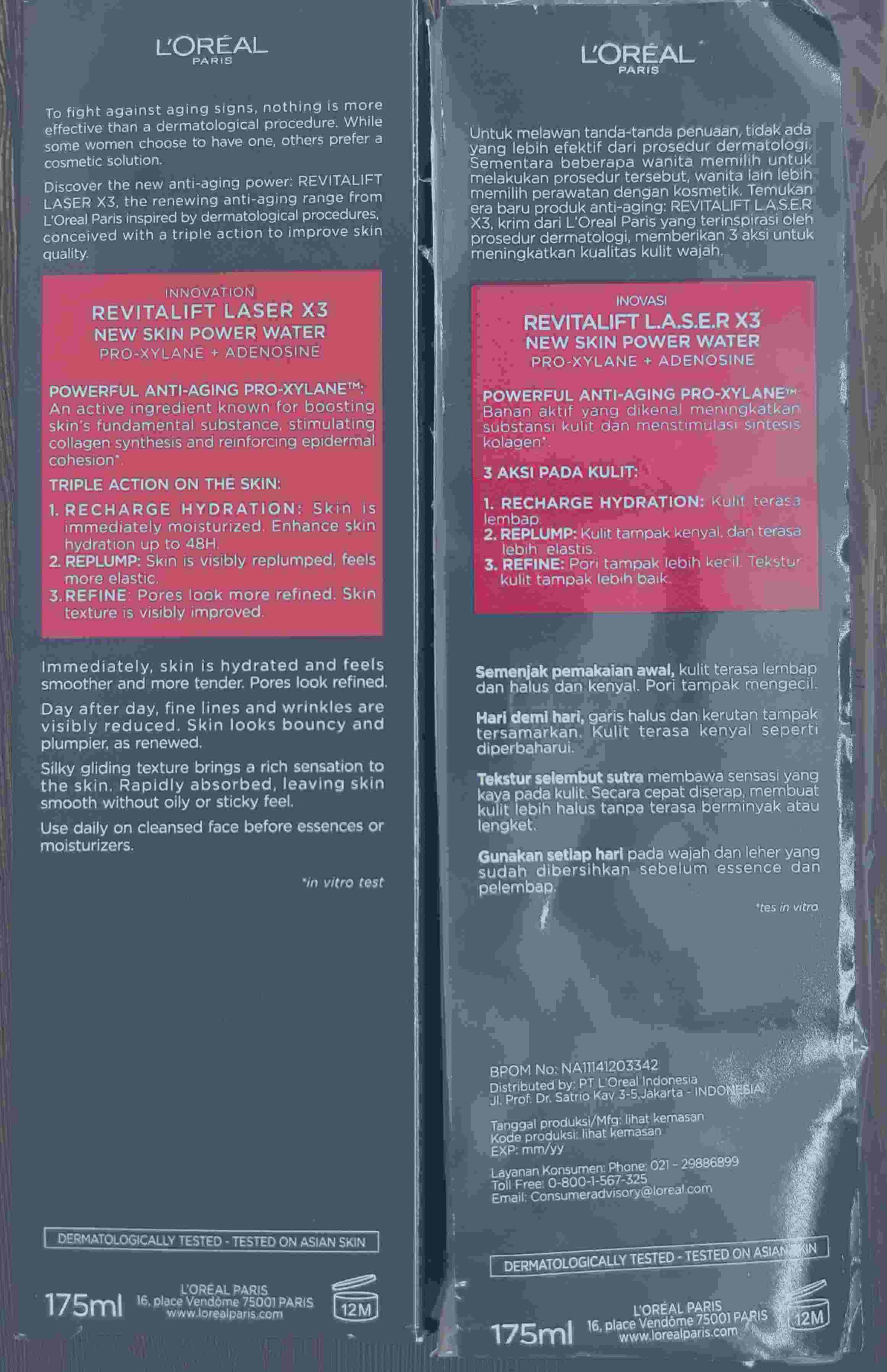 Informasi produk di kotak kemasan & plastik kemasan.